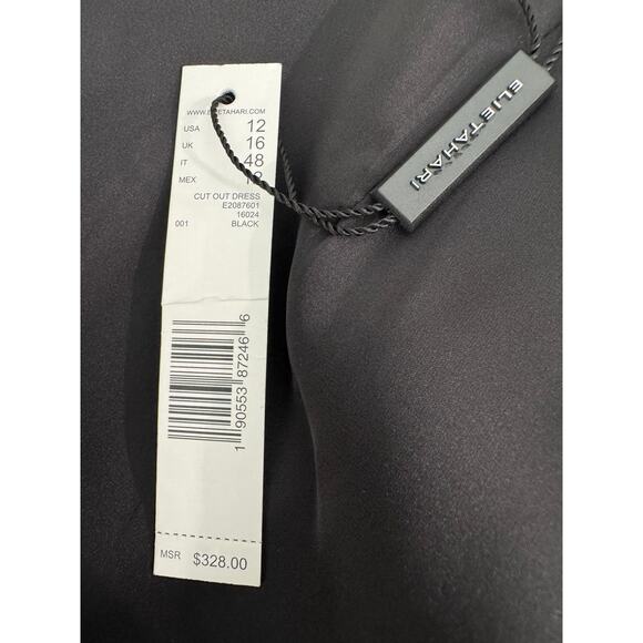 NWT Elie Tahari Black Cut Out Sheath Dress Women’s 12 $328 | Luxury Cocktail - Picture 8 of 8